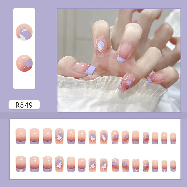 Elegant Minimalist Press-On Nail Set (24pcs) (DESIGN 7251)