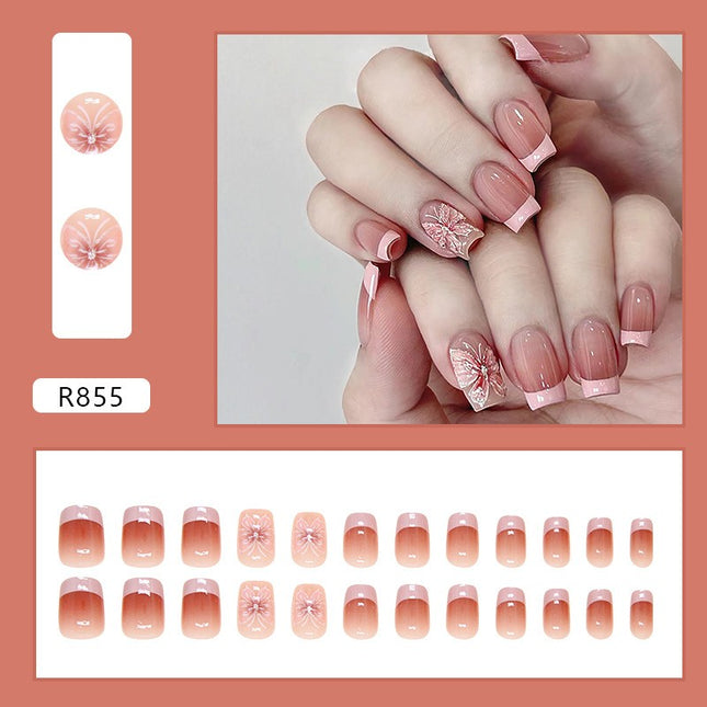 Elegant Minimalist Press-On Nail Set (24pcs) (DESIGN 7255)