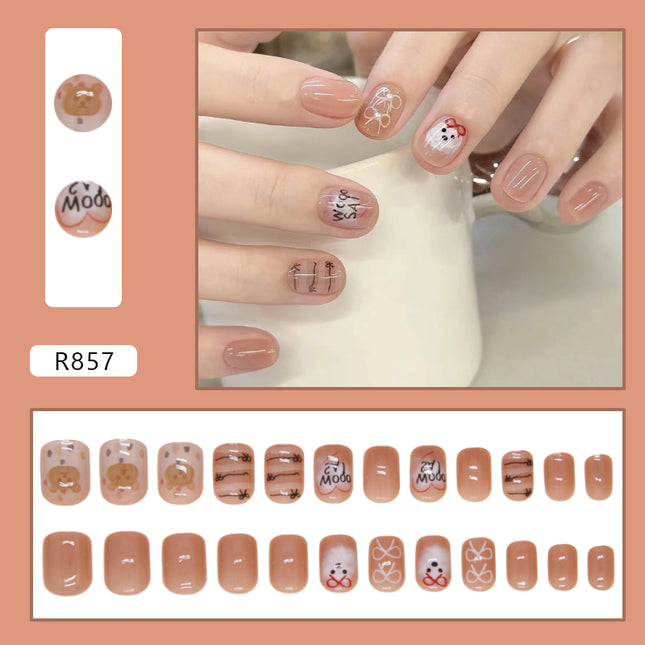 Elegant Minimalist Press-On Nail Set (24pcs) (DESIGN 7257)