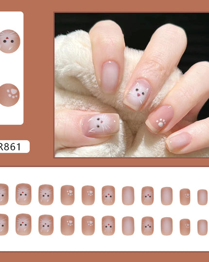 Elegant Minimalist Press-On Nail Set (24pcs) (DESIGN 7261)