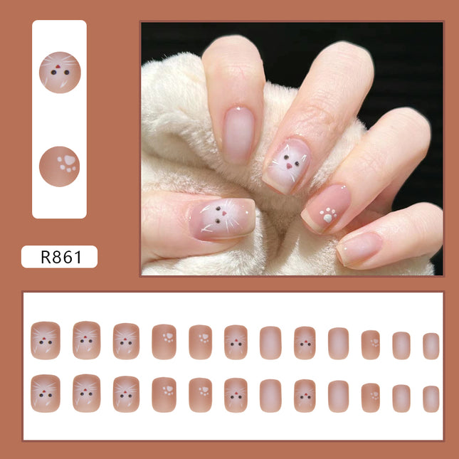 Elegant Minimalist Press-On Nail Set (24pcs) (DESIGN 7261)