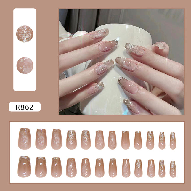 Elegant Minimalist Press-On Nail Set (24pcs) (DESIGN 7262)