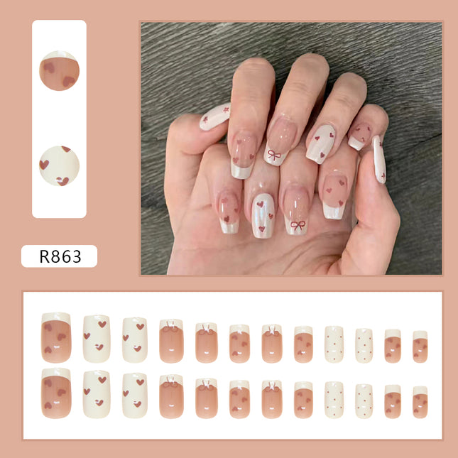 Elegant Minimalist Press-On Nail Set (24pcs) (DESIGN 7263)