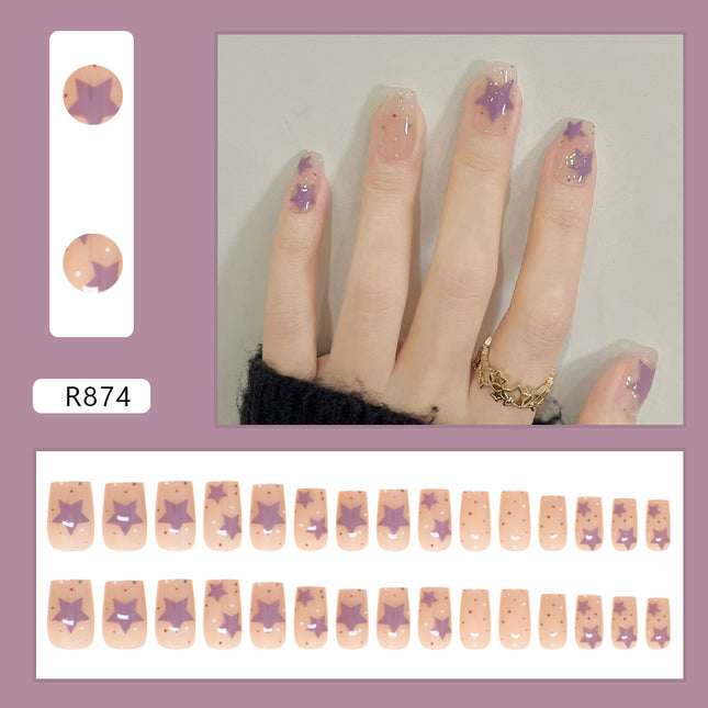 Elegant Minimalist Press-On Nail Set (24pcs) (DESIGN 7273)