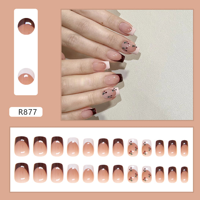 Elegant Minimalist Press-On Nail Set (24pcs) (DESIGN 7276)