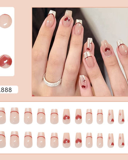 Elegant Minimalist Press-On Nail Set (24pcs) (DESIGN 7285)