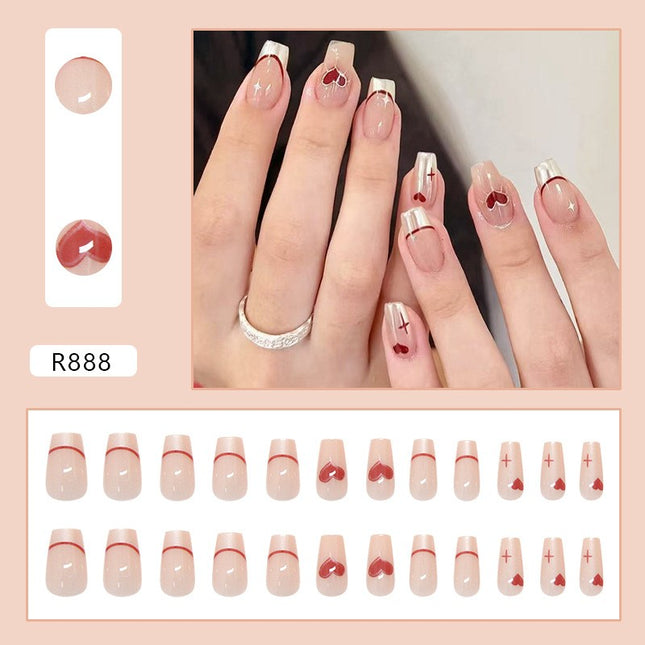 Elegant Minimalist Press-On Nail Set (24pcs) (DESIGN 7285)