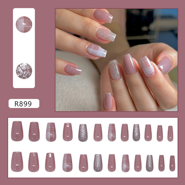 Elegant Minimalist Press-On Nail Set (24pcs) (DESIGN 7292)