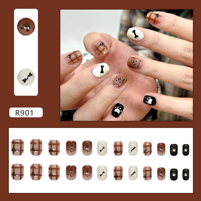Elegant Minimalist Press-On Nail Set (24pcs) (DESIGN 7294)