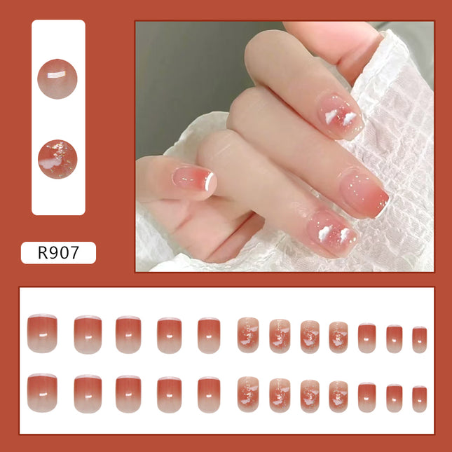 Elegant Minimalist Press-On Nail Set (24pcs) (DESIGN 7299)