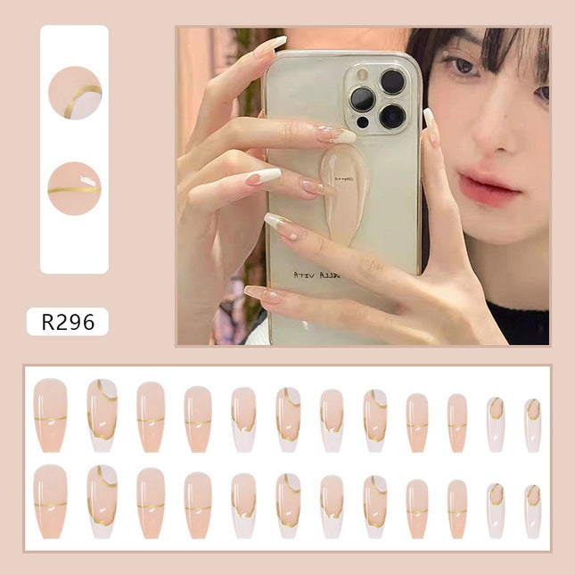 Elegant Minimalist Press-On Nail Set (24pcs) (DESIGN 7030)