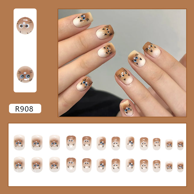 Elegant Minimalist Press-On Nail Set (24pcs) (DESIGN 7300)