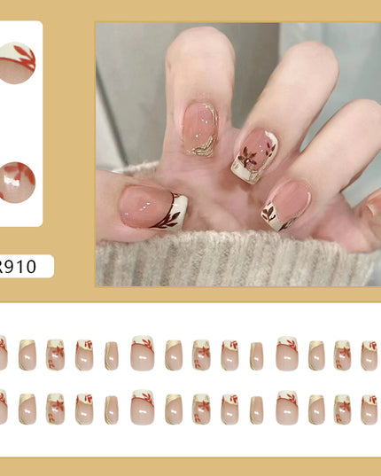 Elegant Minimalist Press-On Nail Set (24pcs) (DESIGN 7302)