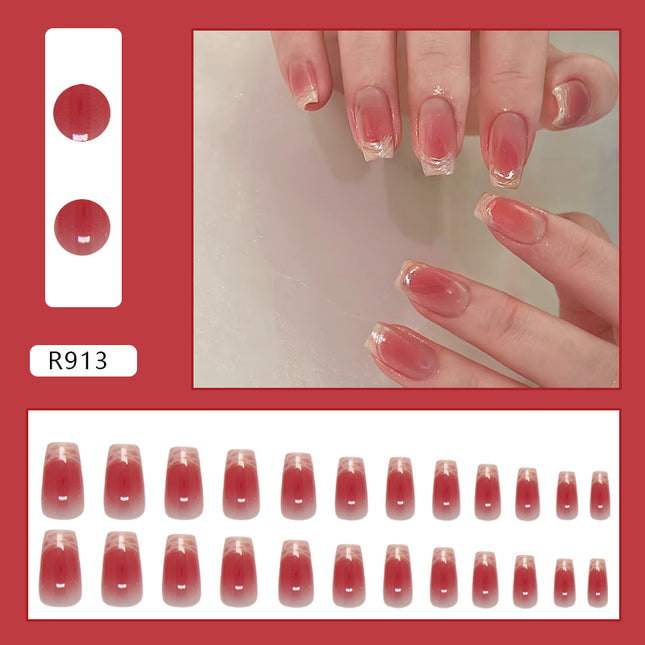 Elegant Minimalist Press-On Nail Set (24pcs) (DESIGN 7303)