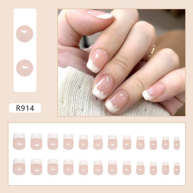 Elegant Minimalist Press-On Nail Set (24pcs) (DESIGN 7304)