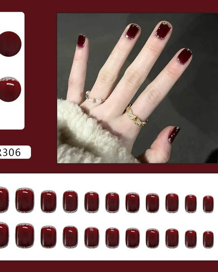 Elegant Minimalist Press-On Nail Set (24pcs) (DESIGN 7033)