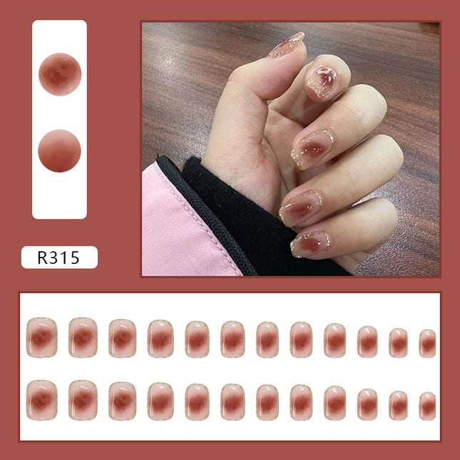 Elegant Minimalist Press-On Nail Set (24pcs) (DESIGN 7035)
