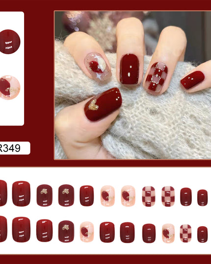 Elegant Minimalist Press-On Nail Set (24pcs) (DESIGN 7043)