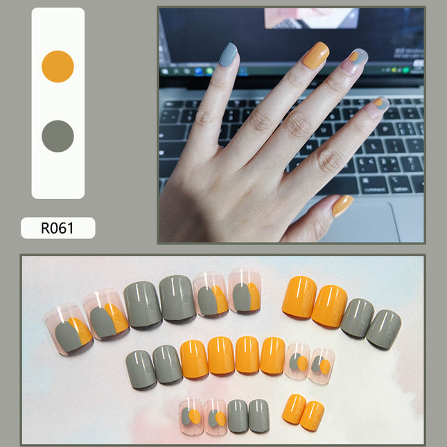 Elegant Minimalist Press-On Nail Set (24pcs) (DESIGN 7005)