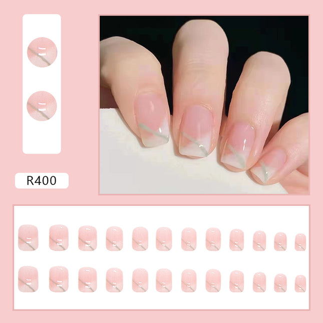 Elegant Minimalist Press-On Nail Set (24pcs) (DESIGN 7050)