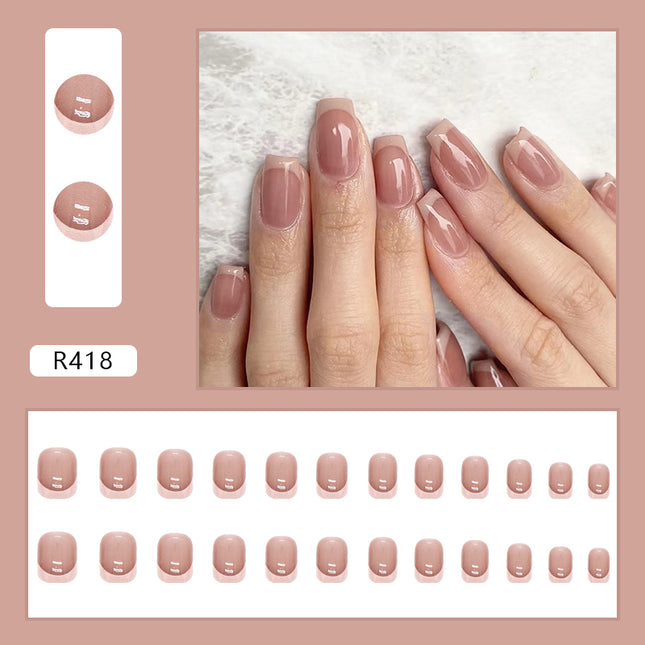 Elegant Minimalist Press-On Nail Set (24pcs) (DESIGN 7056)