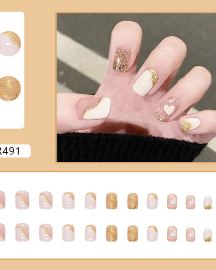 Elegant Minimalist Press-On Nail Set (24pcs) (DESIGN 7072)