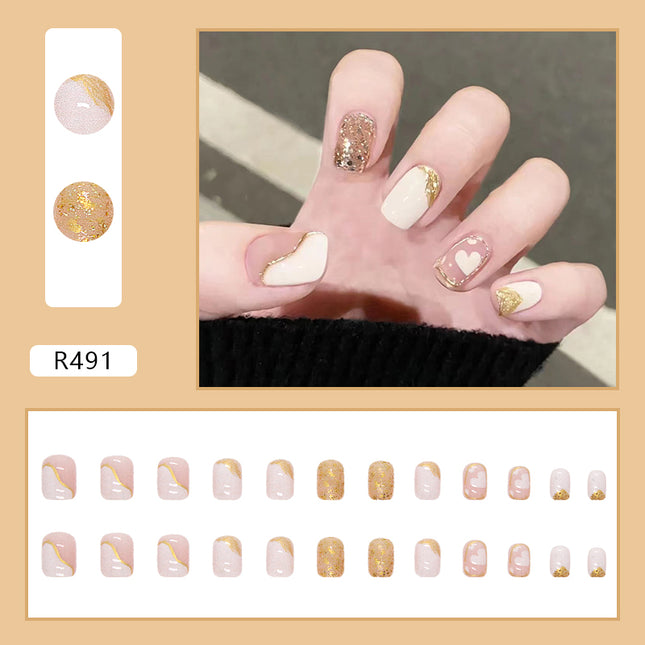 Elegant Minimalist Press-On Nail Set (24pcs) (DESIGN 7072)
