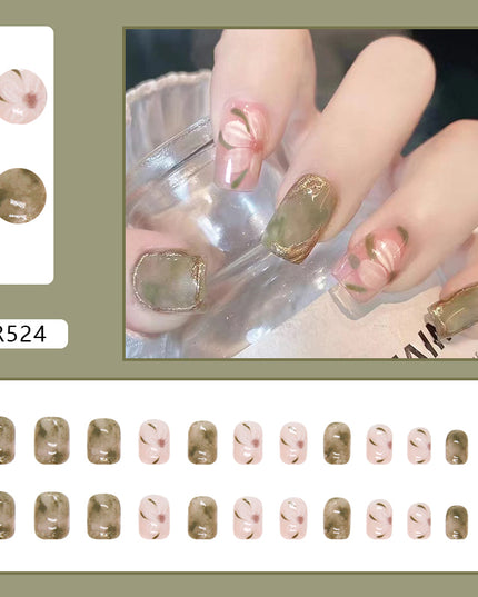 Elegant Minimalist Press-On Nail Set (24pcs) (DESIGN 7084)