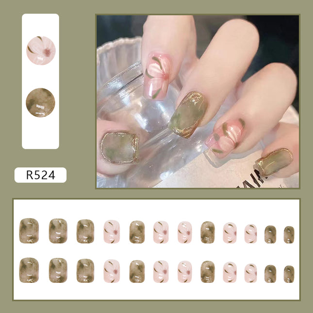 Elegant Minimalist Press-On Nail Set (24pcs) (DESIGN 7084)