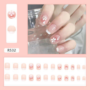 Elegant Minimalist Press-On Nail Set (24pcs) (DESIGN 7087)