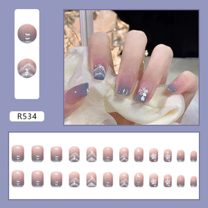 Elegant Minimalist Press-On Nail Set (24pcs) (DESIGN 7088)
