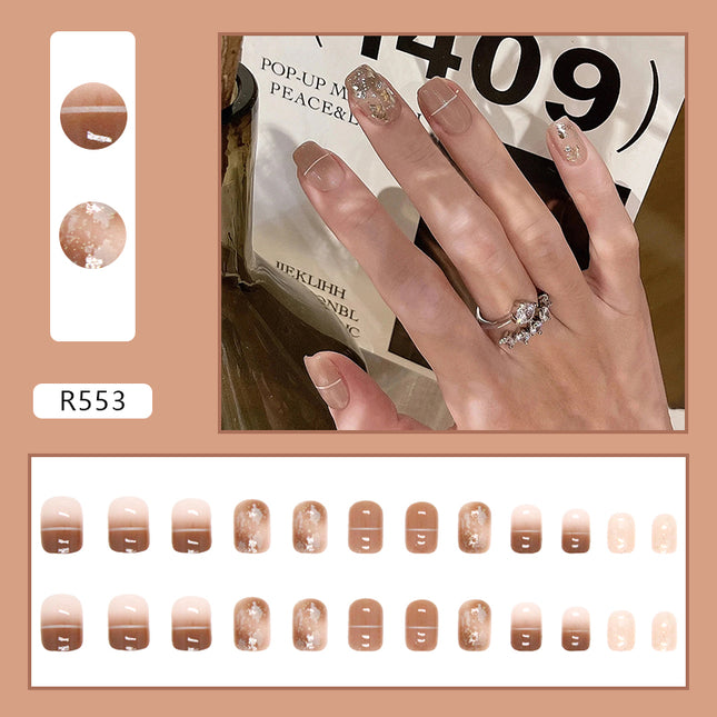 Elegant Minimalist Press-On Nail Set (24pcs) (DESIGN 7093)