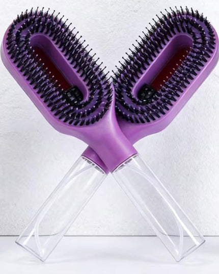 2-in-1 Spray Hair Brush with Water Mister | Detangling Brush with Refillable Bottle | Anti-Frizz, Anti-Static Hair Comb for Women & Kids | Wet & Dry Use (VT-14)