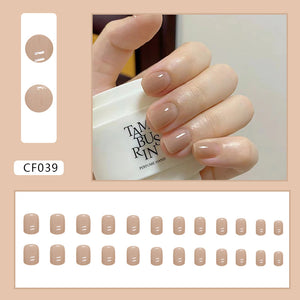 Elegant Minimalist Press-On Nail Set (24pcs) (DESIGN 7332)