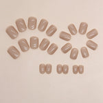 Elegant Minimalist Press-On Nail Set (24pcs) (DESIGN 7332)
