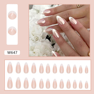 Elegant Minimalist Press-On Nail Set (24pcs) (DESIGN 7335)