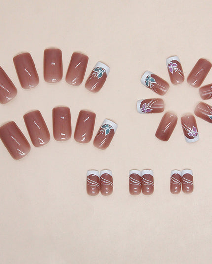 Elegant Minimalist Press-On Nail Set (24pcs) (DESIGN 7338)