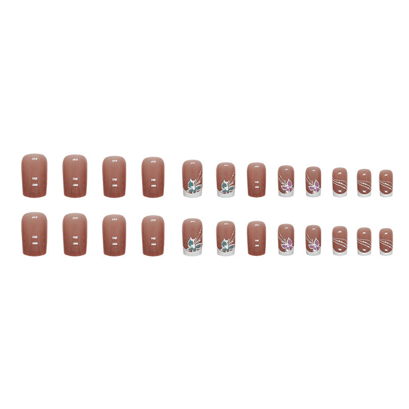Elegant Minimalist Press-On Nail Set (24pcs) (DESIGN 7338)