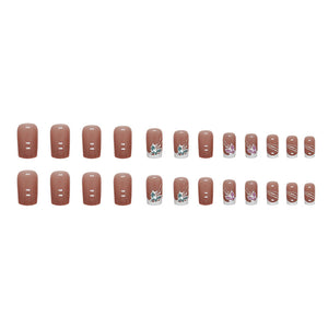 Elegant Minimalist Press-On Nail Set (24pcs) (DESIGN 7338)