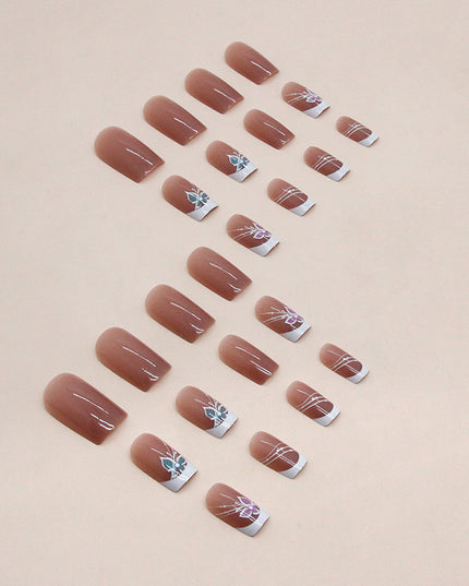 Elegant Minimalist Press-On Nail Set (24pcs) (DESIGN 7338)