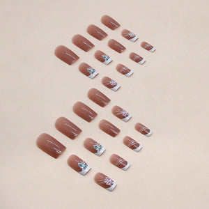 Elegant Minimalist Press-On Nail Set (24pcs) (DESIGN 7338)