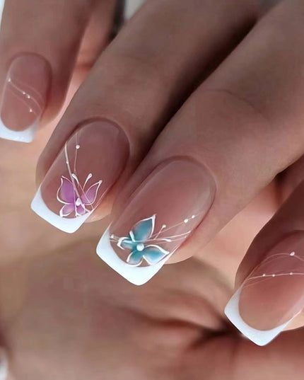 Elegant Minimalist Press-On Nail Set (24pcs) (DESIGN 7338)