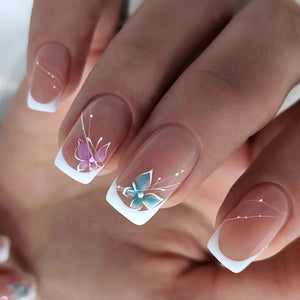 Elegant Minimalist Press-On Nail Set (24pcs) (DESIGN 7338)