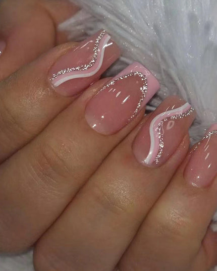 Elegant Minimalist Press-On Nail Set (24pcs) (DESIGN 7342)