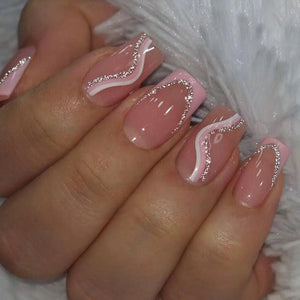 Elegant Minimalist Press-On Nail Set (24pcs) (DESIGN 7342)