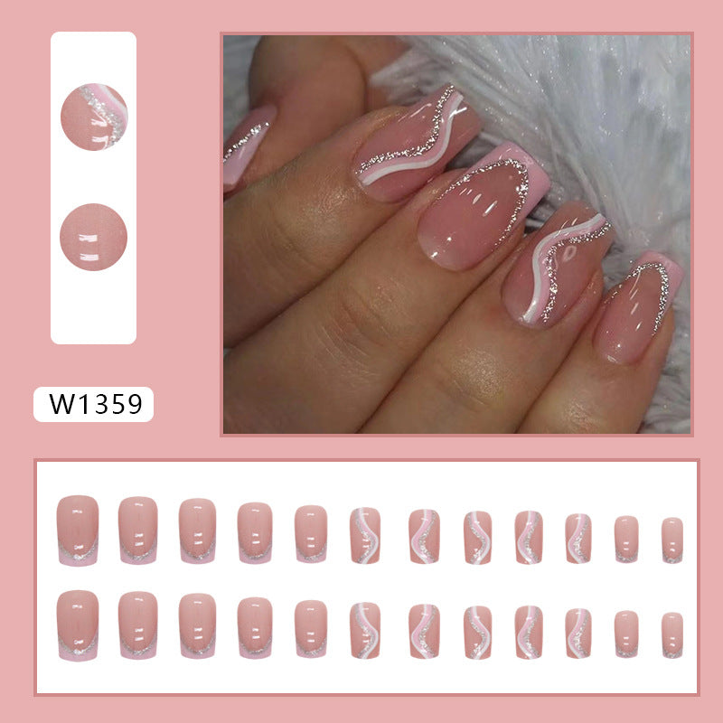 Elegant Minimalist Press-On Nail Set (24pcs) (DESIGN 7342)