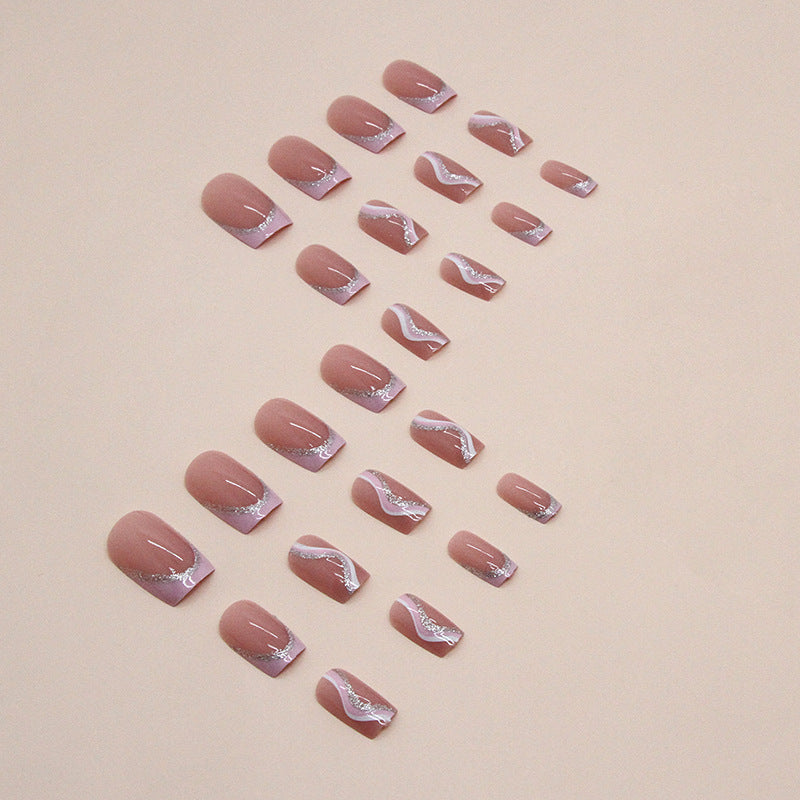 Elegant Minimalist Press-On Nail Set (24pcs) (DESIGN 7342)