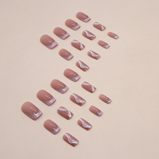 Elegant Minimalist Press-On Nail Set (24pcs) (DESIGN 7342)