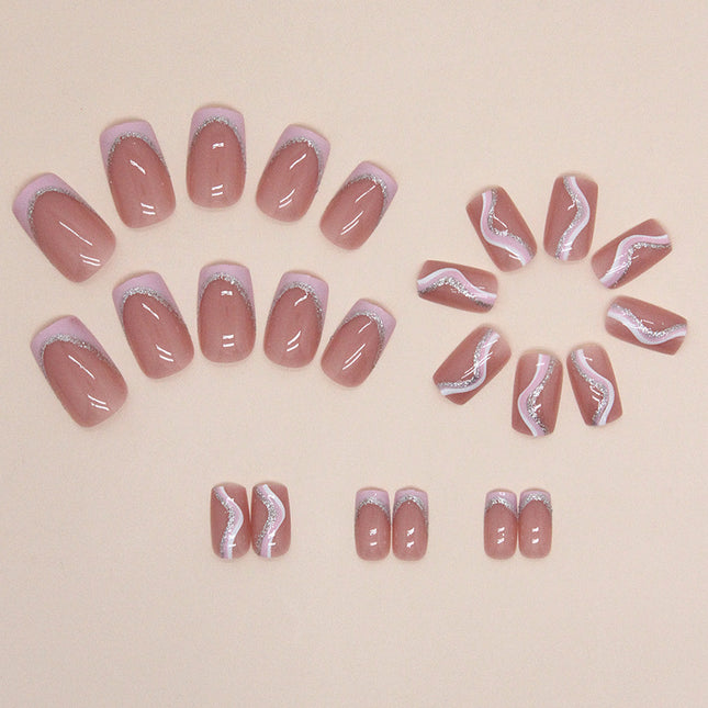 Elegant Minimalist Press-On Nail Set (24pcs) (DESIGN 7342)