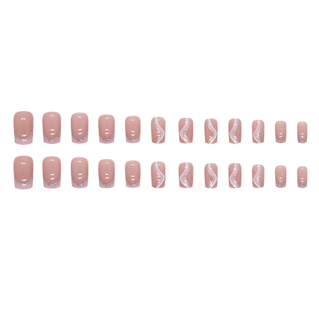 Elegant Minimalist Press-On Nail Set (24pcs) (DESIGN 7342)